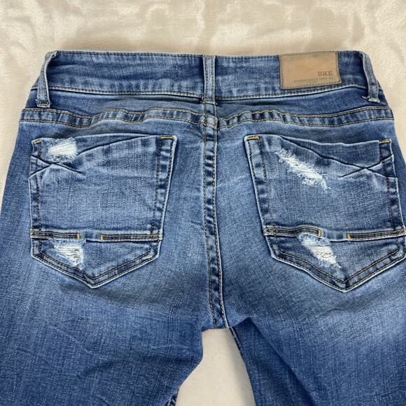 BKE Jeans Womens 26 Slim Fit Blue Denim Stella Bootcut Low Rise Y2K Preppy - Picture 10 of 12